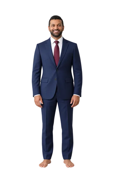 Kash Patel full-body height-comparison figure