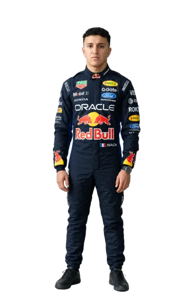 Isack Hadjar full-body height-comparison figure