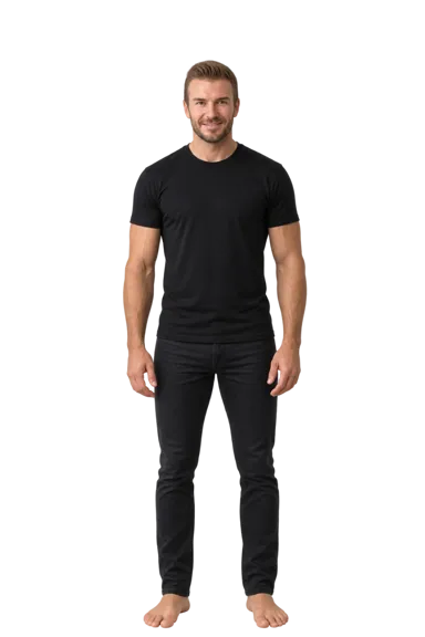 David Beckham full-body height-comparison figure
