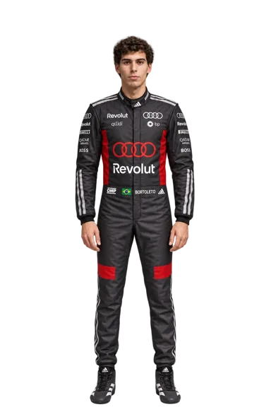 Gabriel Bortoleto full-body height-comparison figure