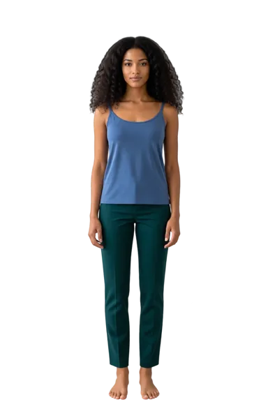 Olivia Dean full-body height-comparison figure