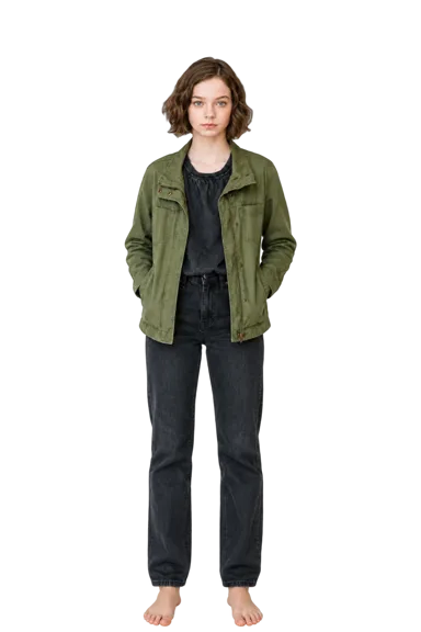 Emma Myers full-body height-comparison figure