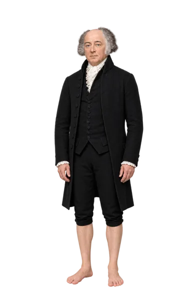 John Adams full-body height-comparison figure
