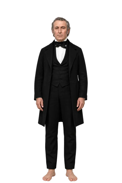 Zachary Taylor full-body height-comparison figure