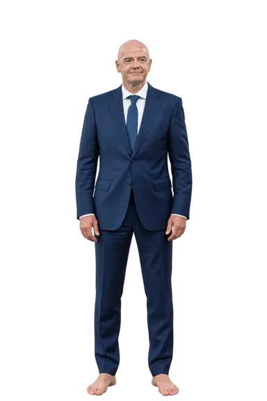 Gianni Infantino full-body height-comparison figure