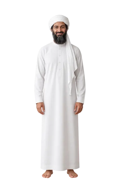 Osama bin Laden full-body height-comparison figure