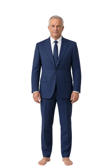 Robert F. Kennedy Jr. full-body height-comparison figure