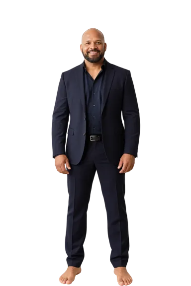 Mark Kerr full-body height-comparison figure