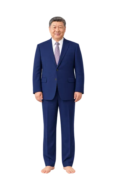 Xi Jinping full-body height-comparison figure