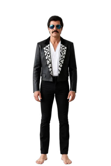Freddie Mercury full-body height-comparison figure