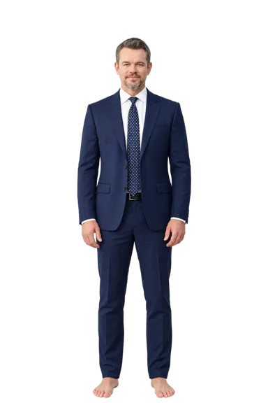 Matt Damon full-body height-comparison figure