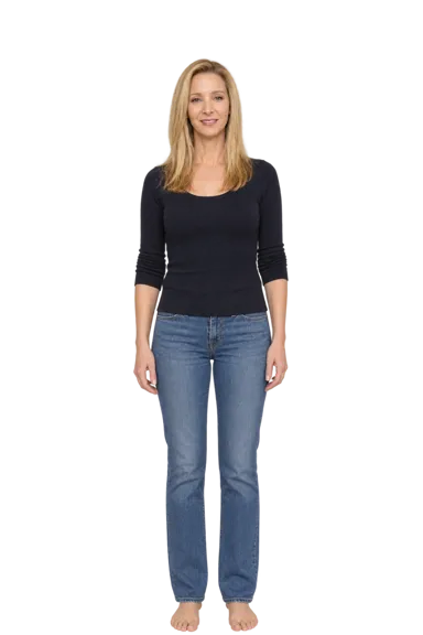 Lisa Kudrow full-body height-comparison figure