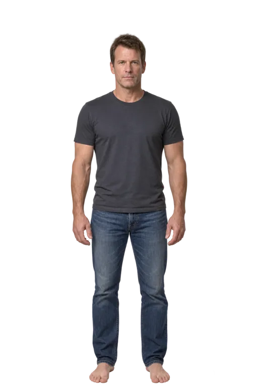 Thomas Jane full-body height-comparison figure