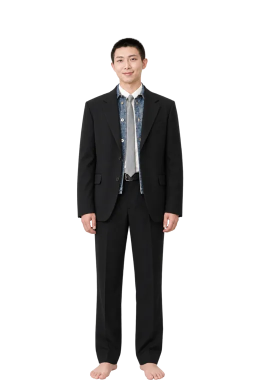 RM full-body height-comparison figure