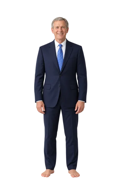 George W. Bush full-body height-comparison figure
