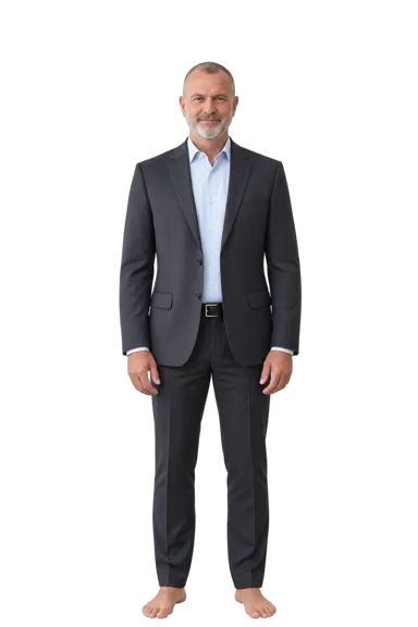 Sam Neill full-body height-comparison figure