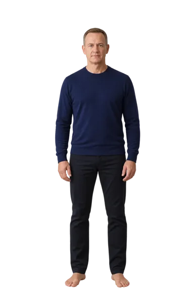 Tom Hanks full-body height-comparison figure