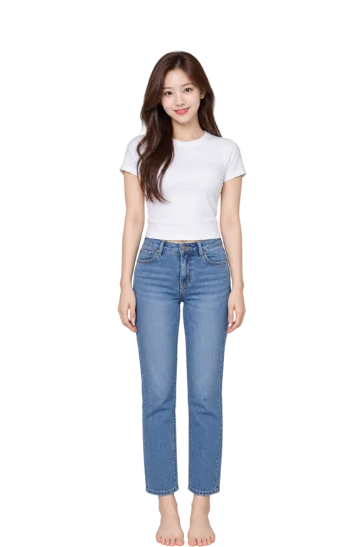 Nayeon full-body height-comparison figure