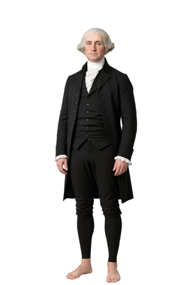 George Washington full-body height-comparison figure