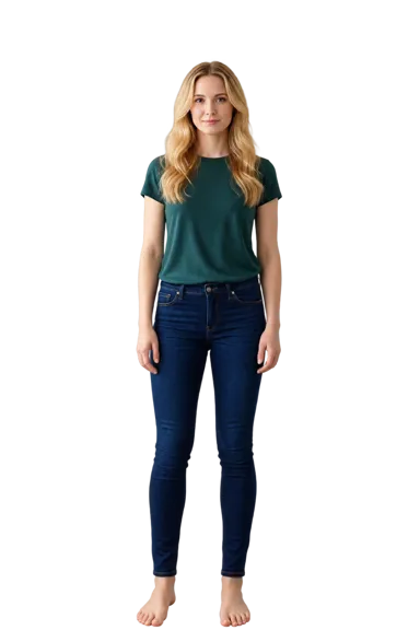 Juno Temple full-body height-comparison figure