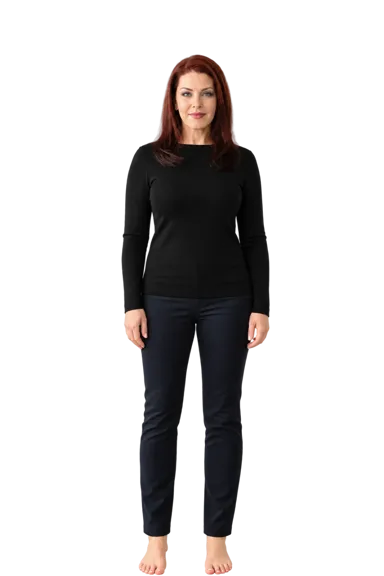 Priscilla Presley full-body height-comparison figure