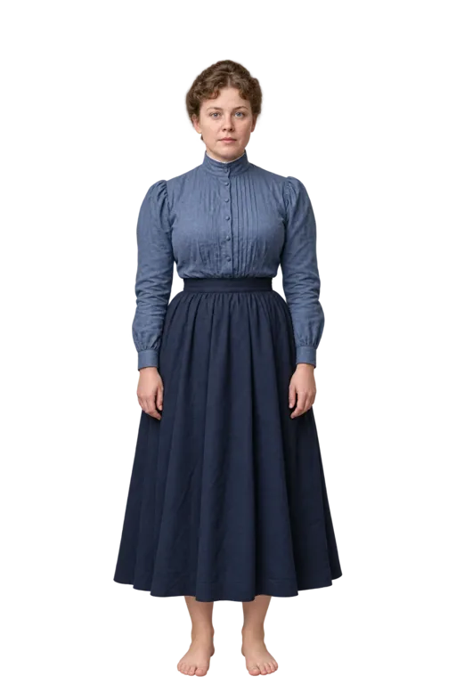 Lizzie Borden full-body height-comparison figure