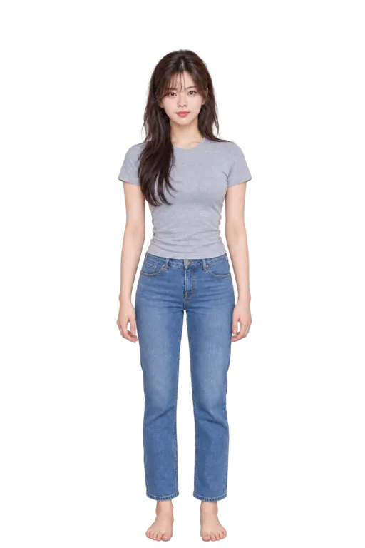 Jeongyeon full-body height-comparison figure