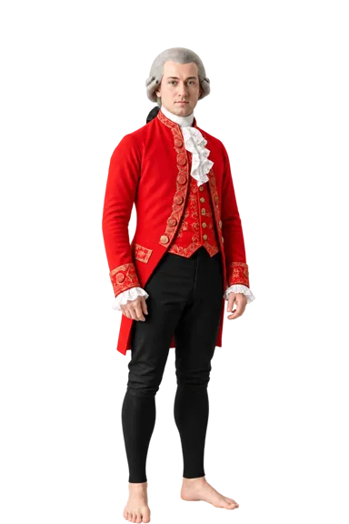 Wolfgang Amadeus Mozart full-body height-comparison figure