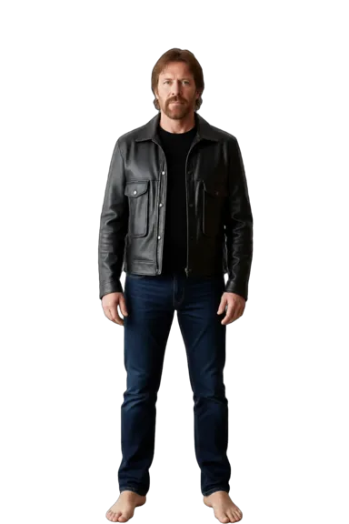 Chuck Norris full-body height-comparison figure