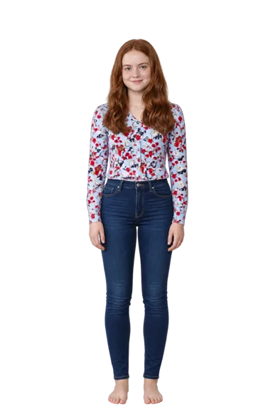 Sadie Sink full-body height-comparison figure
