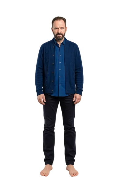 Ralph Fiennes full-body height-comparison figure