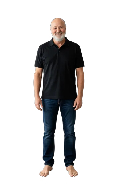 Rob Reiner full-body height-comparison figure