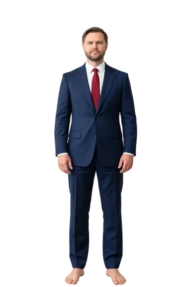 JD Vance full-body height-comparison figure