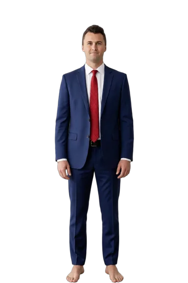 Charlie Kirk full-body height-comparison figure