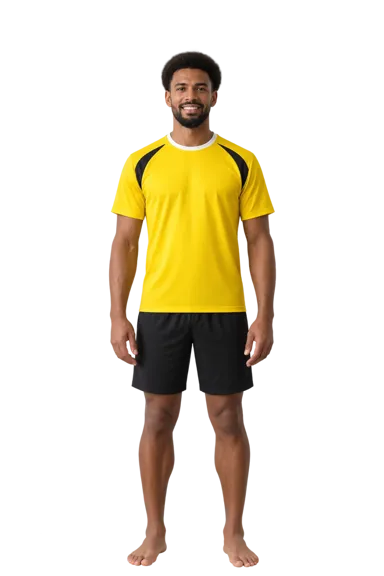 Vozinha full-body height-comparison figure