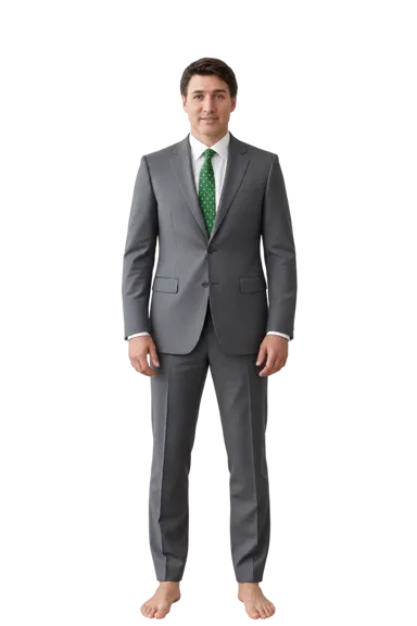 Justin Trudeau full-body height-comparison figure