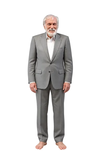 Dick Van Dyke full-body height-comparison figure