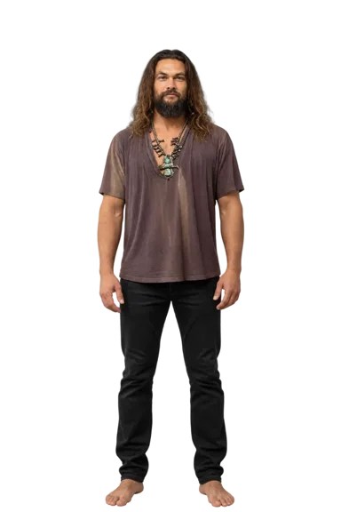 Jason Momoa full-body height-comparison figure