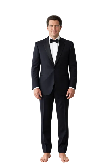 John F. Kennedy Jr. full-body height-comparison figure