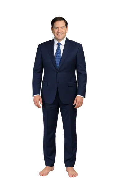 Marco Rubio full-body height-comparison figure