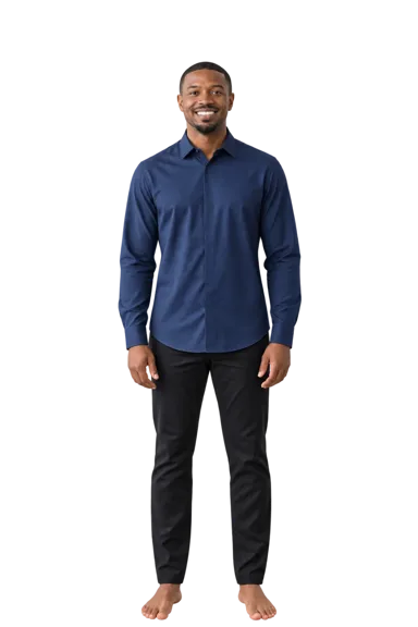 Michael B. Jordan full-body height-comparison figure