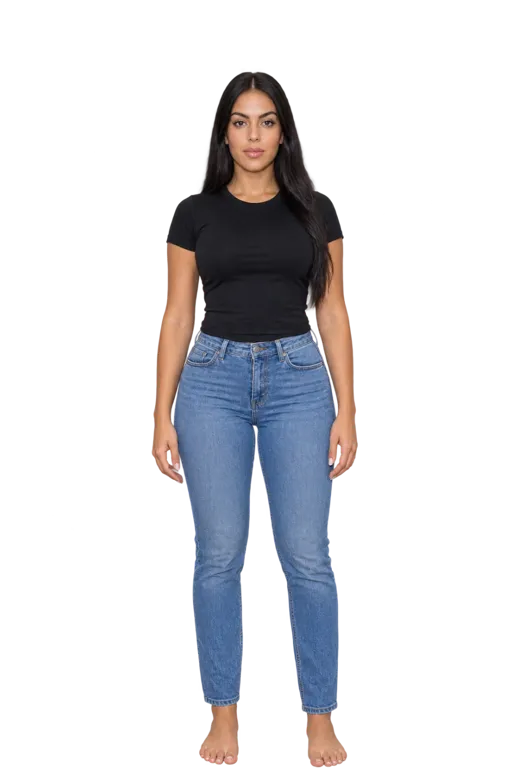 Georgina Rodríguez full-body height-comparison figure