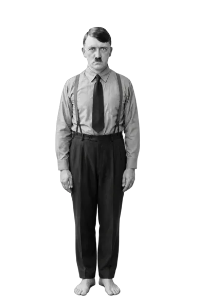 Adolf Hitler full-body height-comparison figure