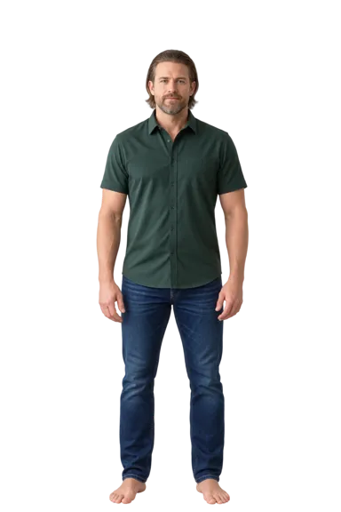 Charlie Hunnam full-body height-comparison figure