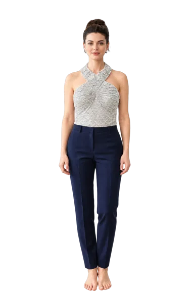 Anne Hathaway full-body height-comparison figure