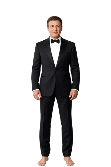 Sylvester Stallone full-body height-comparison figure
