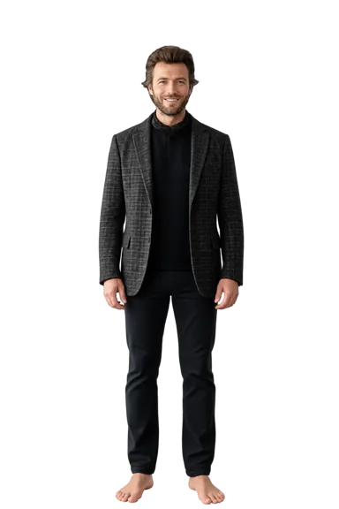 Clint Eastwood full-body height-comparison figure