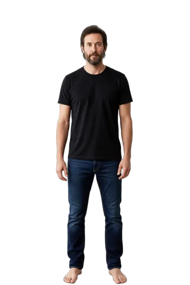 Keanu Reeves full-body height-comparison figure