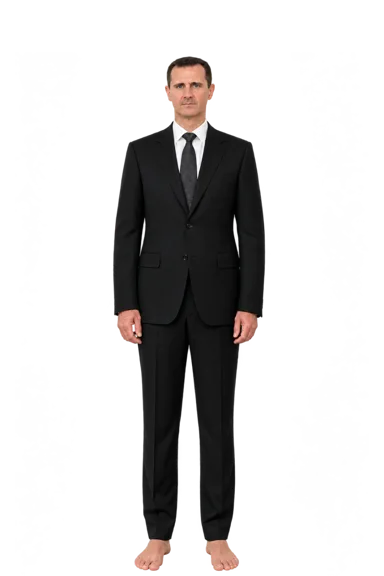Bashar al-Assad full-body height-comparison figure
