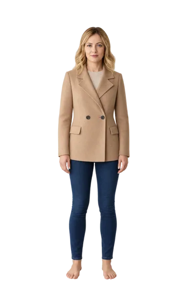 Giorgia Meloni full-body height-comparison figure